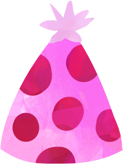 Party Pink Hat - Watercolor Painting (618x618), Png Download