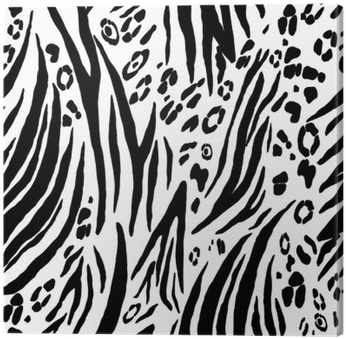 Black And White Animal Seamless Pattern Drawn Watercolor - Watercolor Painting (400x400), Png Download