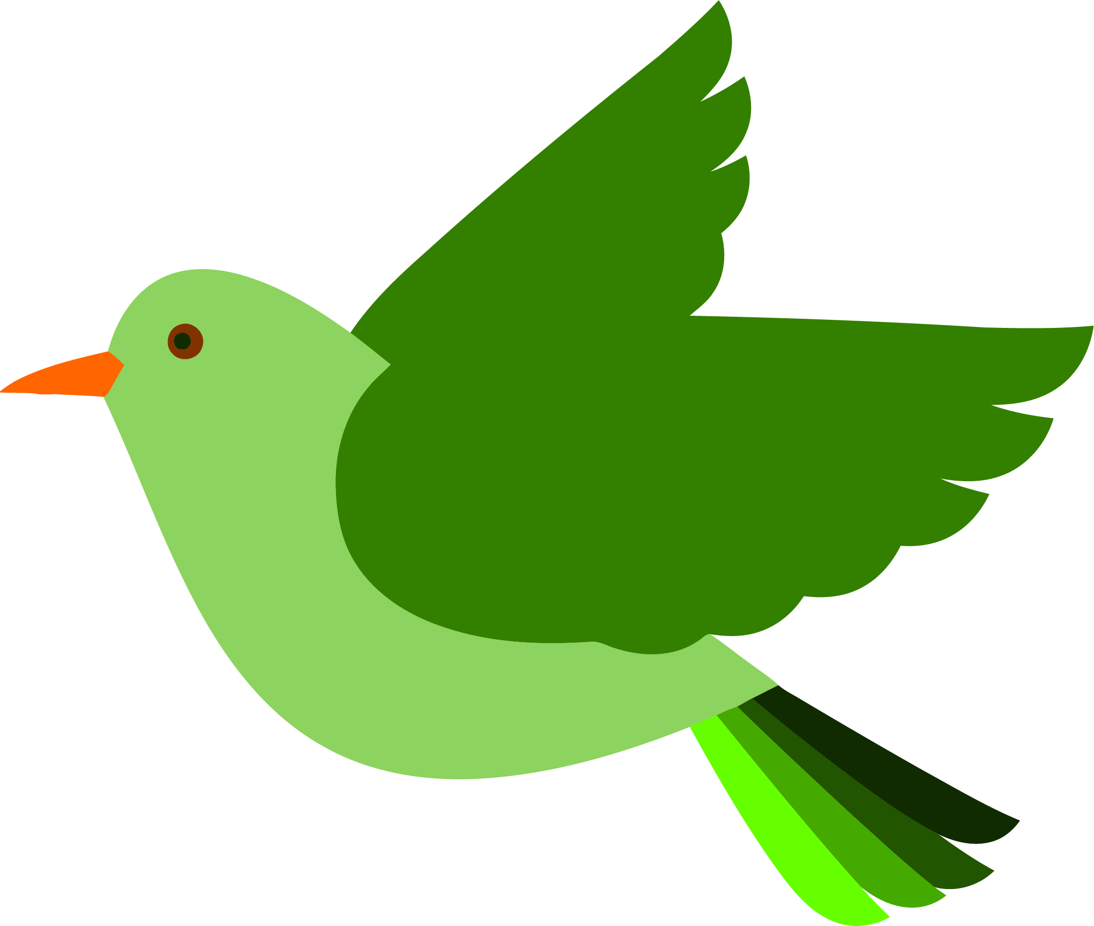 Flying Bird Clipart Png - Bird Clipart Png (2162x1830), Png Download