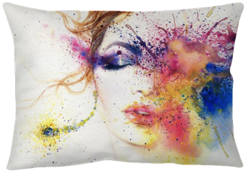 Woman Portrait - Skull Lady Face Watercolor Free (400x400), Png Download