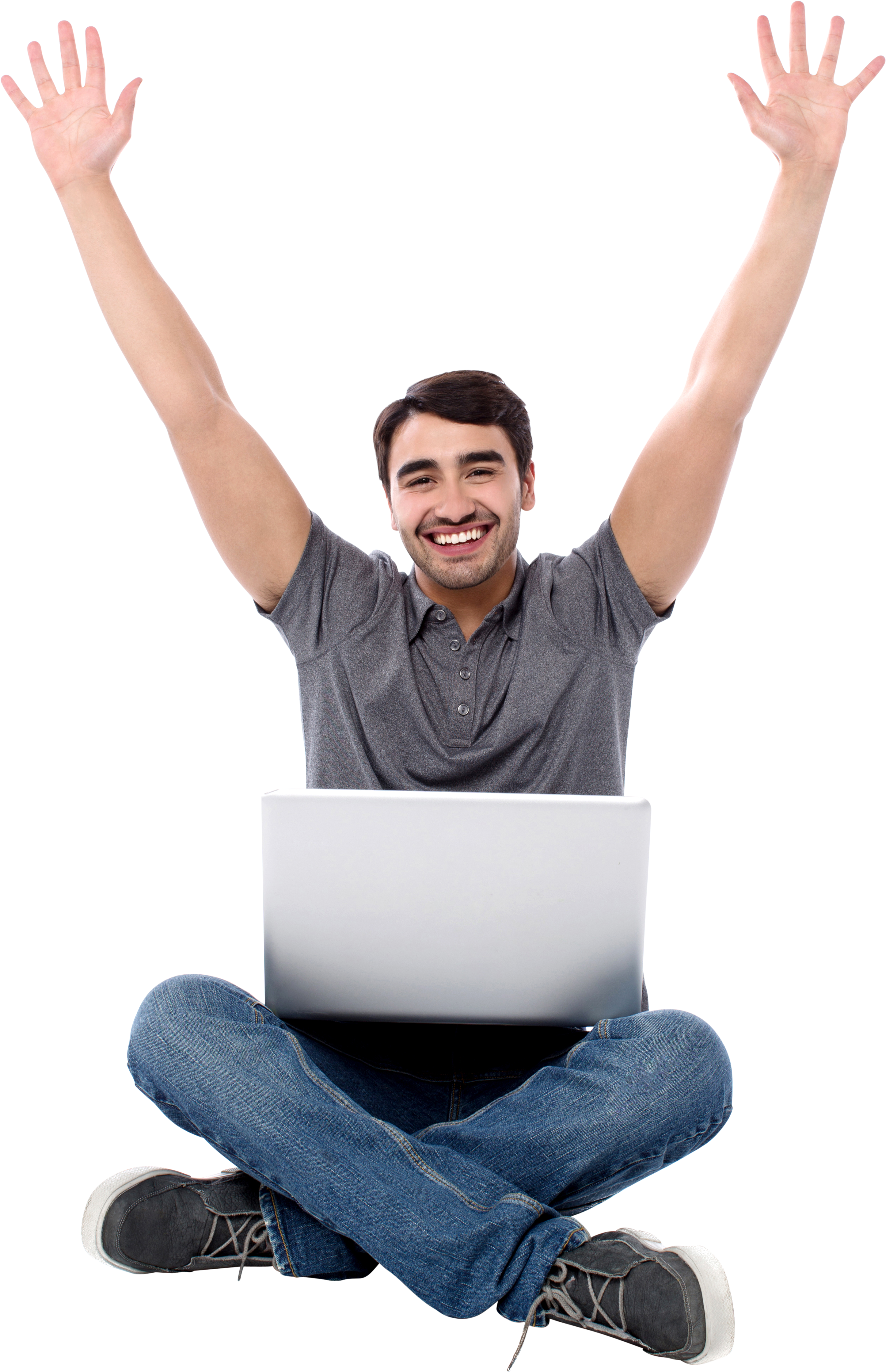 Happy Men Png Stock Images - Sitting (3200x4800), Png Download