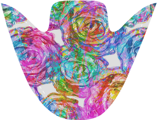 Vibrant Flower Watercolor Women's Unusual Slip-on Canvas - Illustration (500x500), Png Download