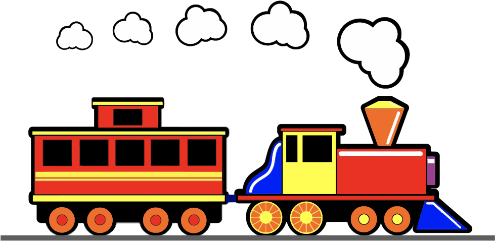 Toy Train - Toy Train Clipart (1000x495), Png Download