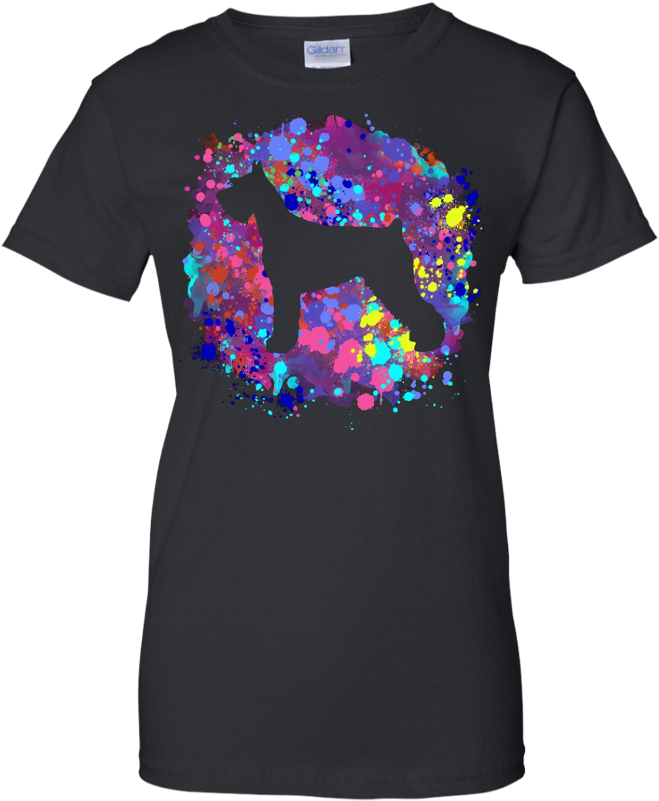 Giant Schnauzer Tshirt Graphic Dog Tee Shirt Watercolor (1155x1155), Png Download