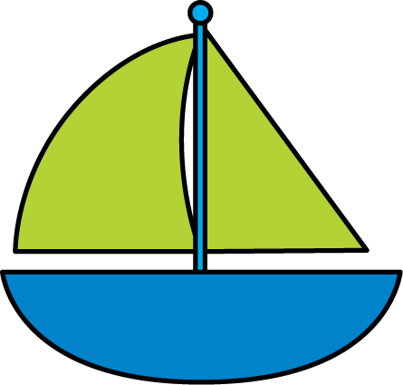 Clip Art Images Blue - Sailboat Clipart (445x425), Png Download