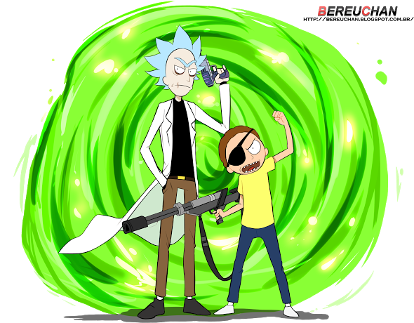 Rick E Morty - Rick And Morty Portal Sweater, Sweatshirt (640x493), Png Download