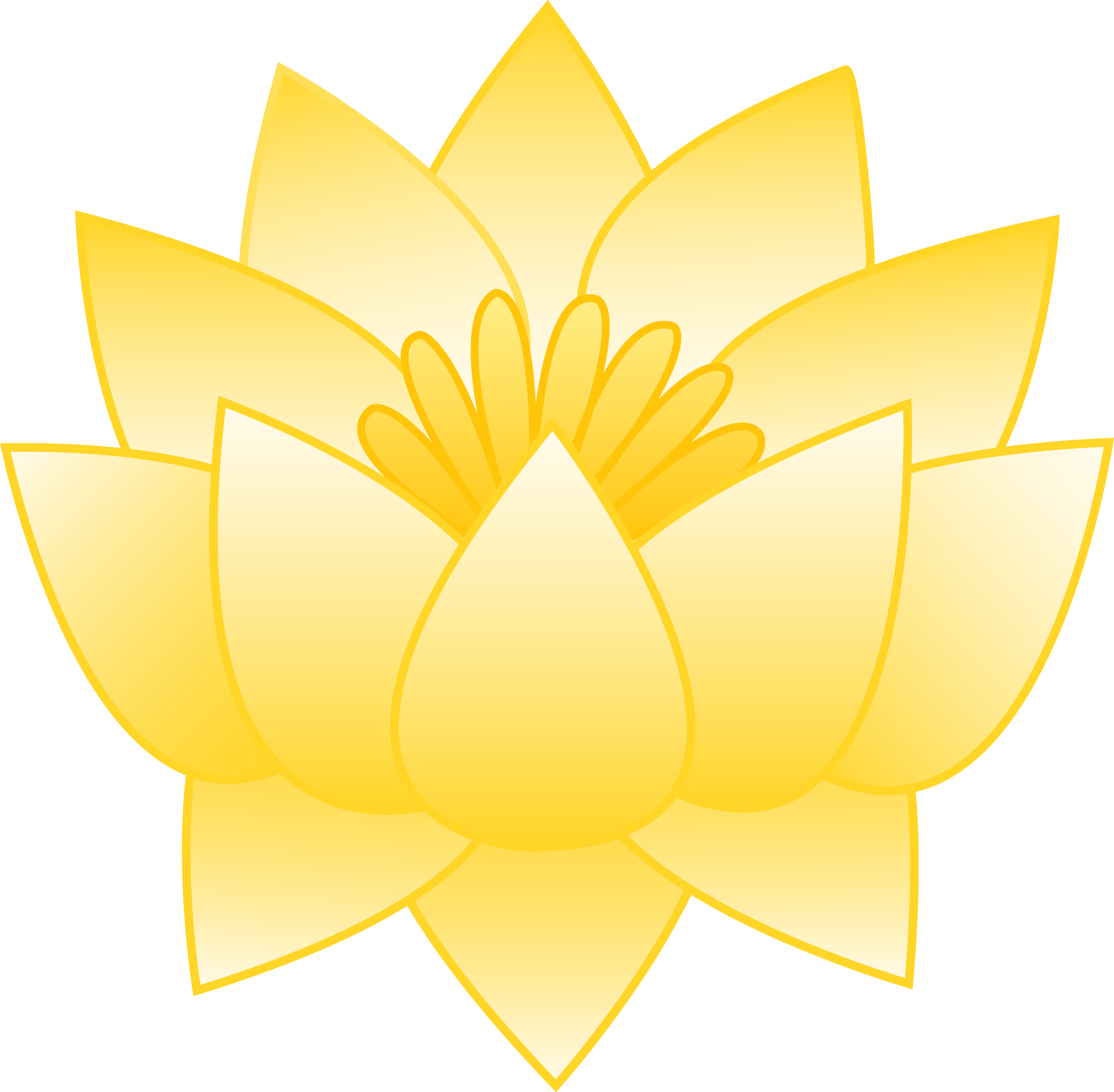 Yellow Lotus Flower - Corazón Sin Cara (5644x5517), Png Download