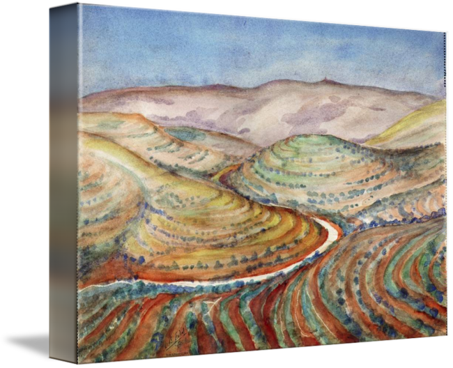 Judean Hills Near Israel - Gallery-wrapped Canvas Art Print 16 X 11 Entitled Judean (650x528), Png Download