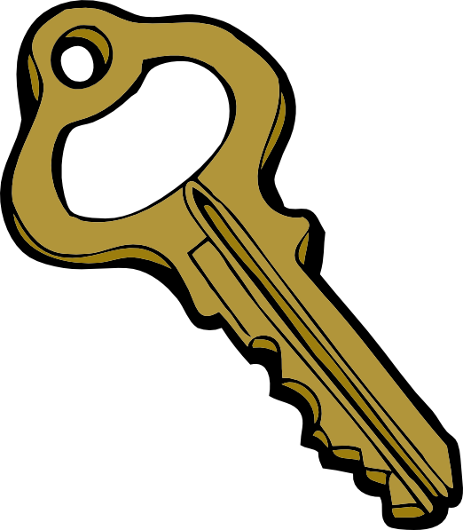 Gold - Key Clipart (522x597), Png Download