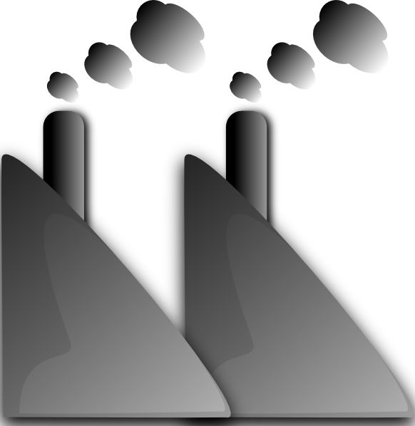 Free Vector Industry Smoke Smog Clip Art - Smog Clipart Black And White (582x598), Png Download