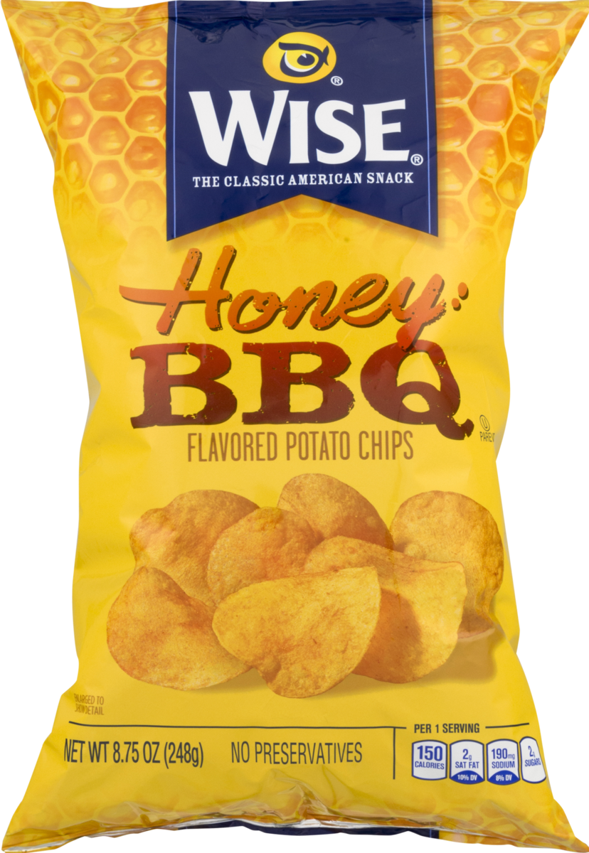 Wise Foods Honey Bbq Potato Chips - Wise Honey Bbq Chips (828x1200), Png Download