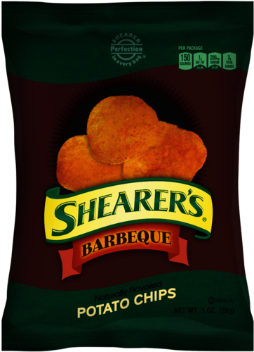 Bbq Potato Chips 1 Oz - Shearer's Foods (400x554), Png Download