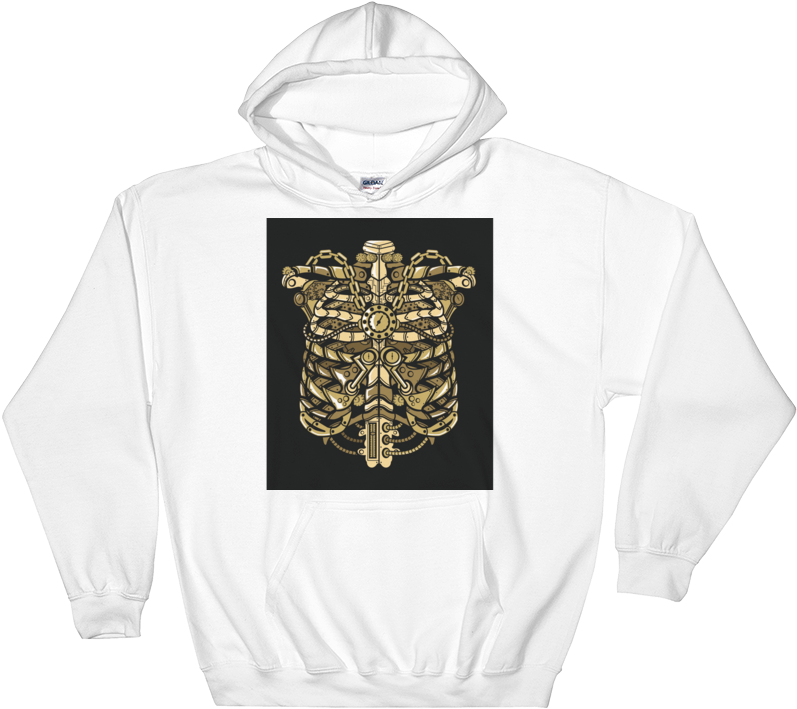 Steampunk Ribcage - Hooded Sweatshirt - Terry Rozier Scary Terry (1000x1000), Png Download
