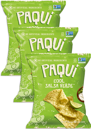 Bag) - Paqui Cool Salsa Verde Tortilla Chips 5.5 Oz Bags - (300x418), Png Download