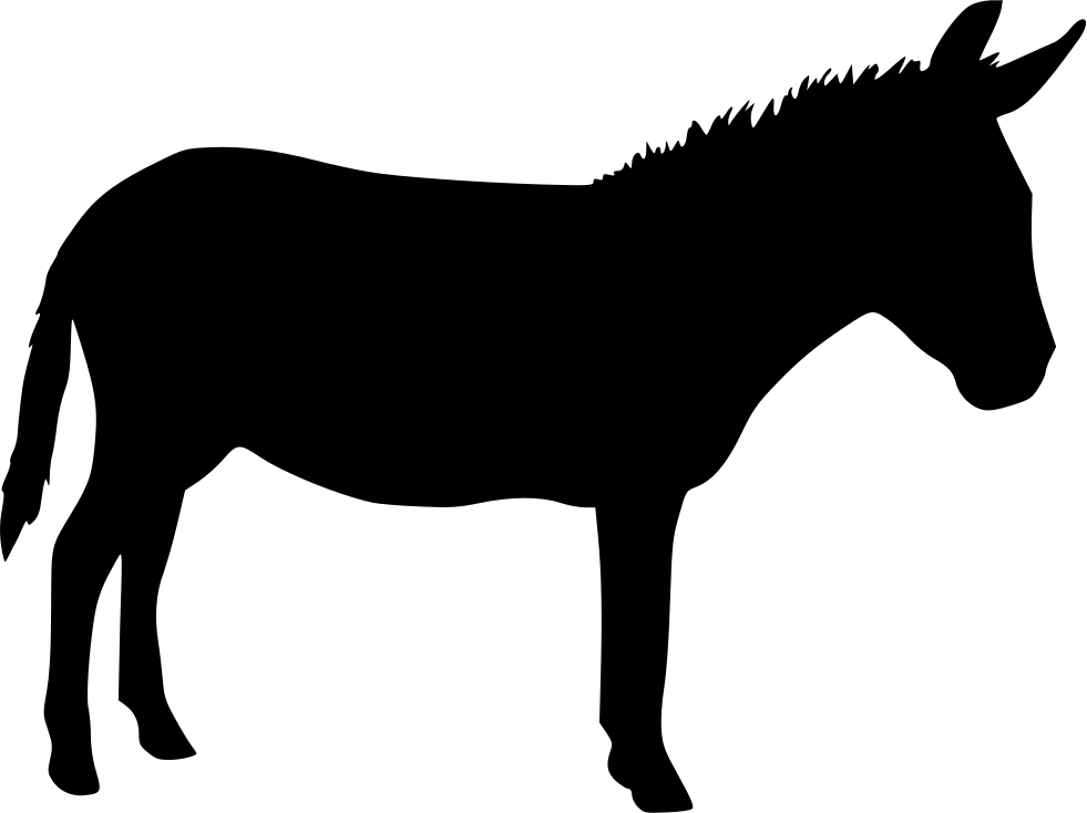Donkey Silhouette Png - Free Donkey Svg (981x734), Png Download