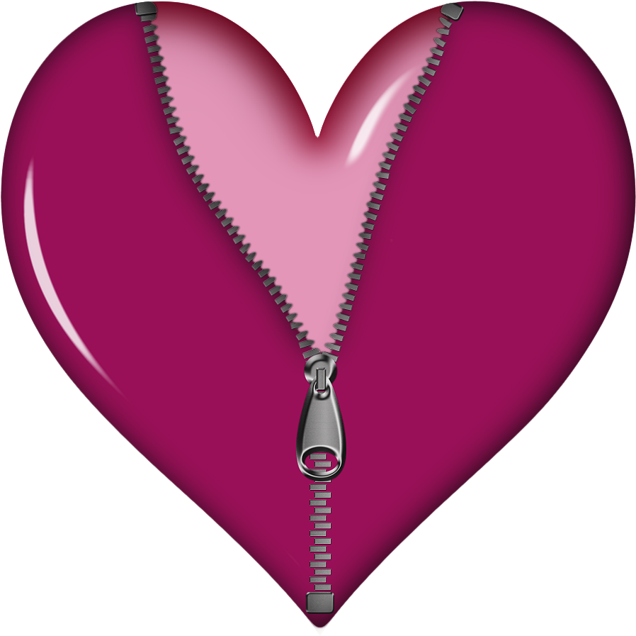 Pink Zipped Heart Png Picture - Zipped Heart Png (1000x1000), Png Download