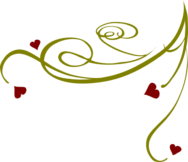 Decorative Swirl Hearts Hi - Design For Wedding Invitation Png (600x515), Png Download