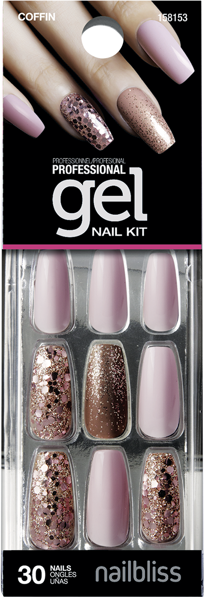 Mermaid's Tale- Gel Nail Kit By Nail Bliss - Gel Nail Ready Set Sparkle Kit Nail Bliss Home. Professional (1500x1500), Png Download