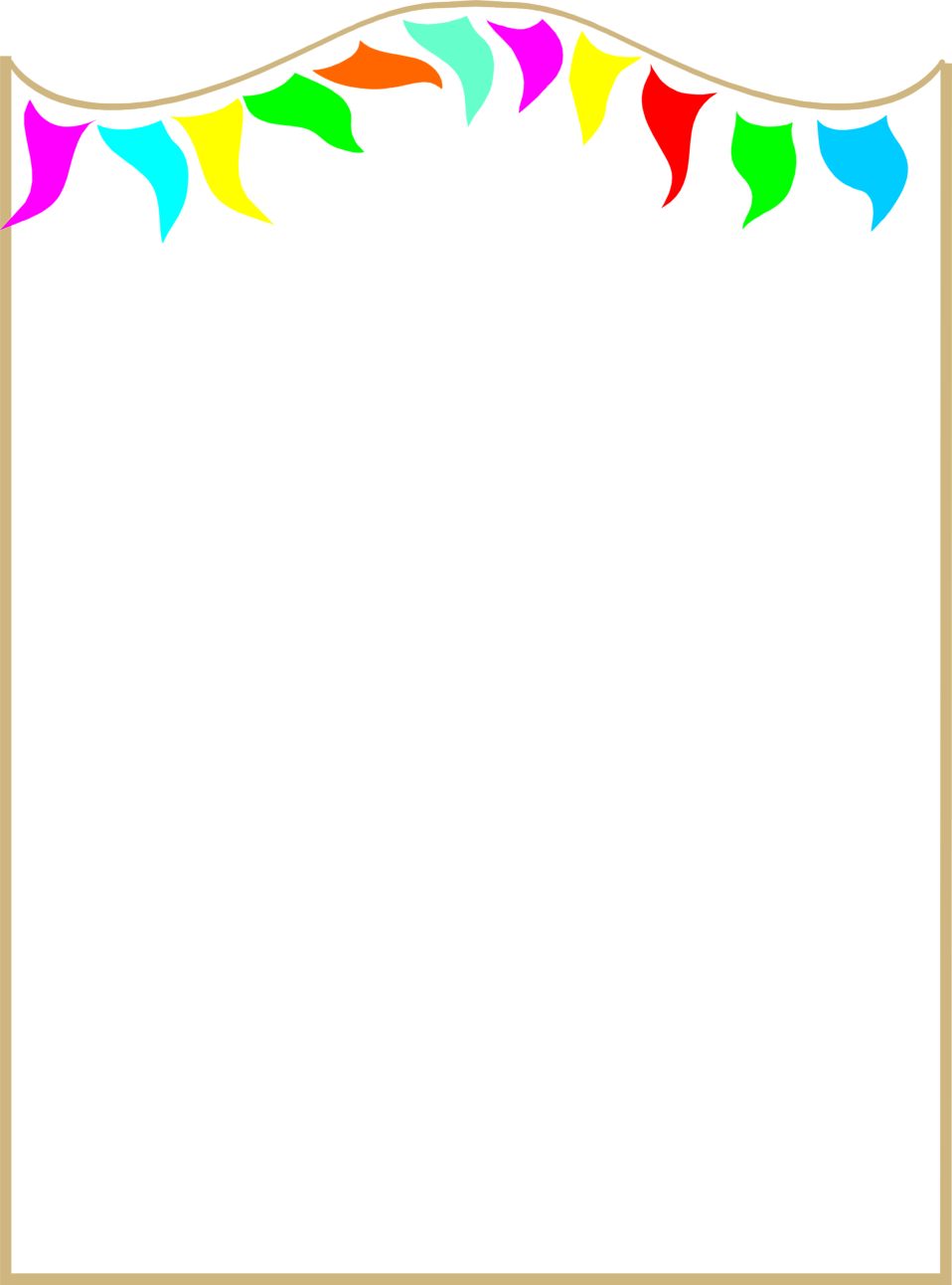 Illustration Of A Blank Frame Border With Colorful - Frame Border Design Colorful (958x1292), Png Download