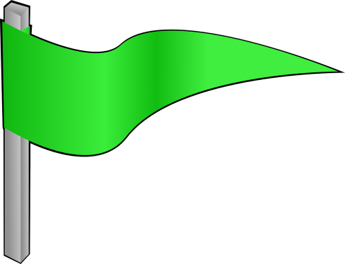 Png Freeuse Download Free Photos Banner Search Download - Clip Art Green Flag (500x383), Png Download
