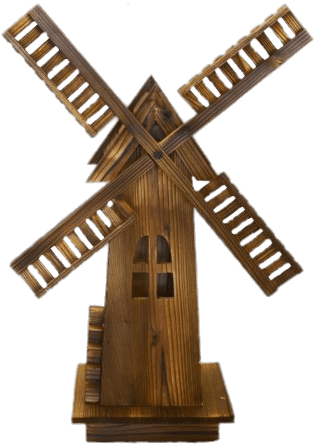 Miscellaneous - Windmills - Wind Mill Wooden (500x498), Png Download