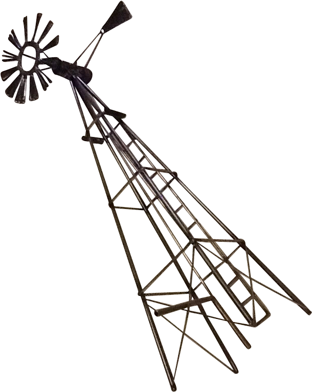 Vintage Replica Metal Farm Sculpture - Farm Windmill Png (766x766), Png Download