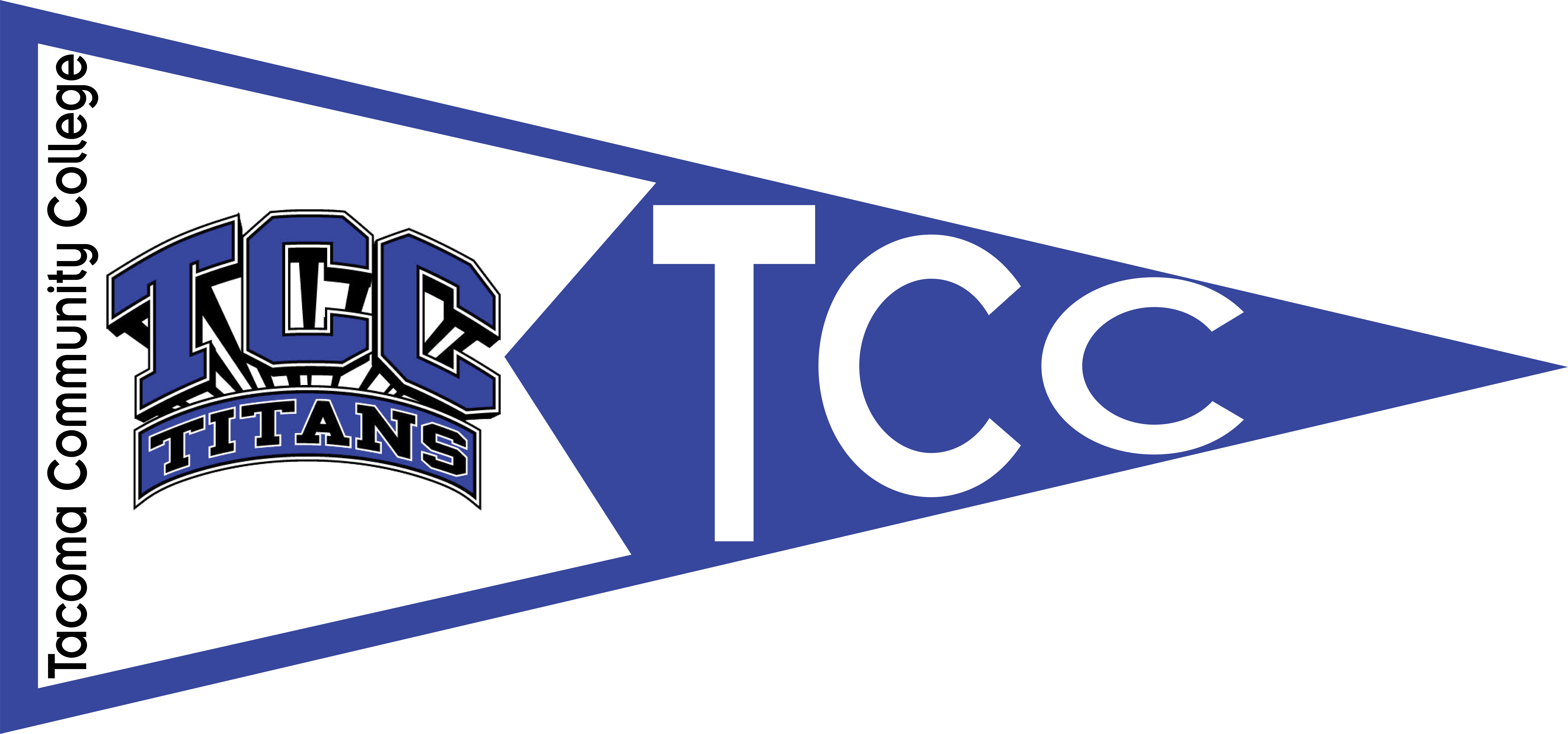 Tacoma Community College Pennant - Tacoma Community College (10000x4682), Png Download