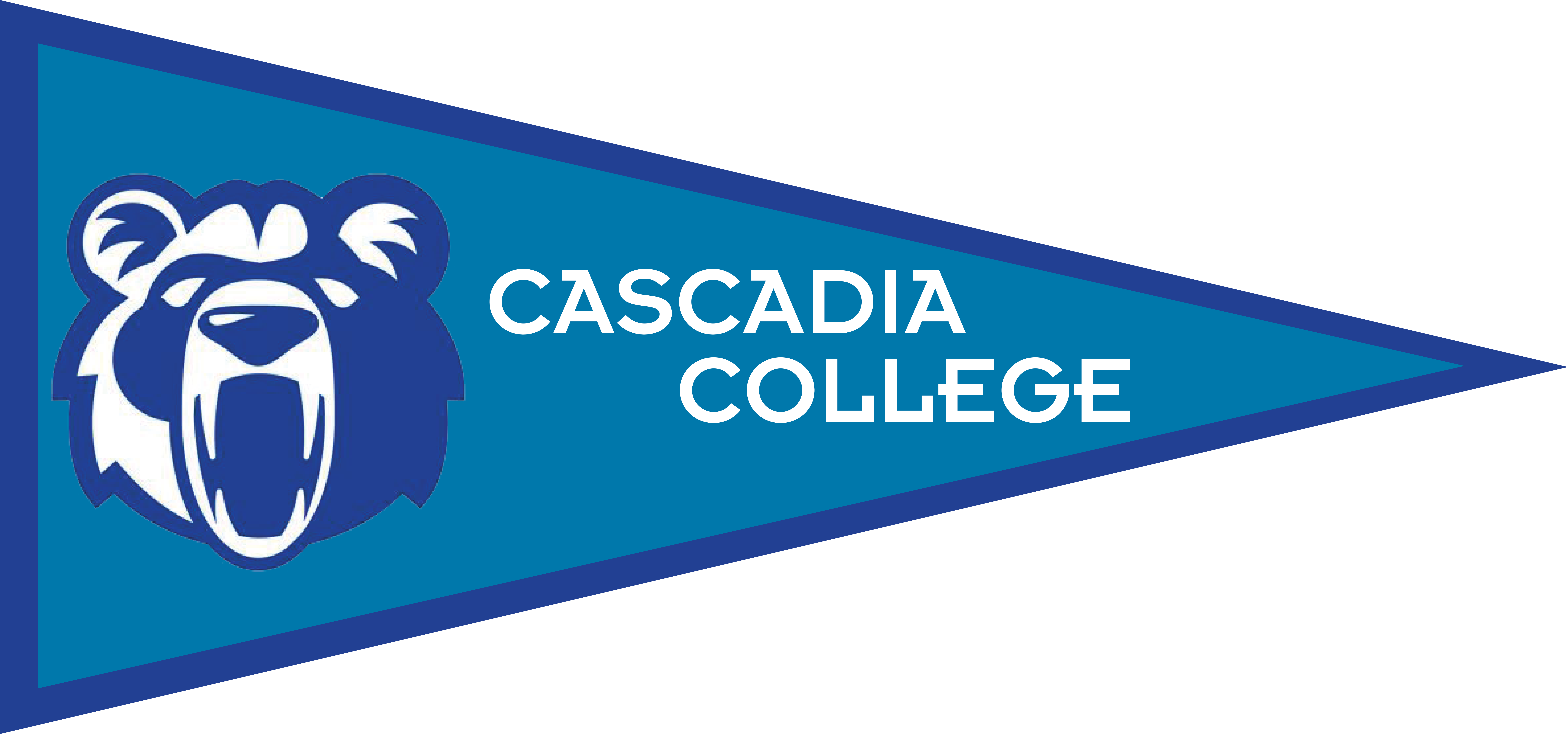 Cascadia College Pennant - Graphic Design (10000x4681), Png Download