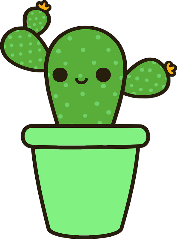 Tumblr Cactus Png - Cute Cactus (591x799), Png Download