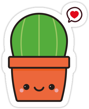 Buscar Con Google Kawaii Stickers, Cactus Stickers, - Каваи Кактус (375x360), Png Download