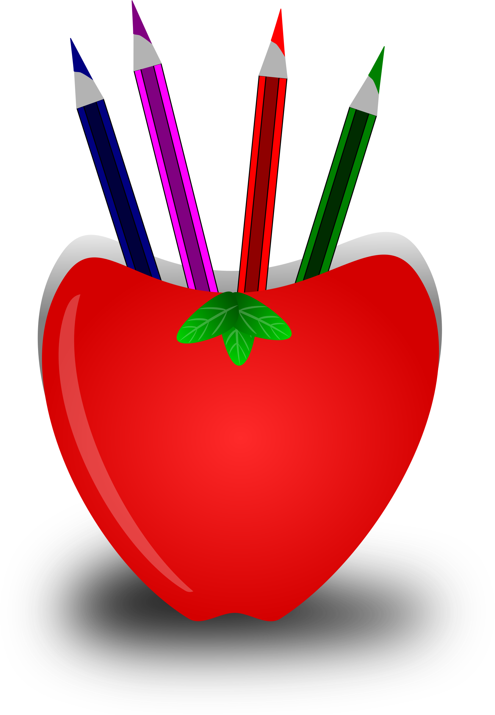 29 Amazing Apple Animated Free - Clipart Of Pen Stand (1689x2400), Png Download