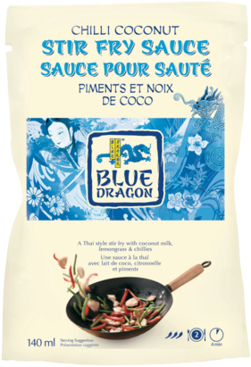 Bluedragon Stirfry 140ml Chillicoconut 300cmyk2013 - Blue Dragon Chili Coconut Stir Fry Sauce (438x500), Png Download