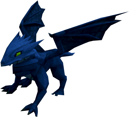 Monster Image - Blue Dragon Runescape (558x507), Png Download