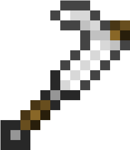 Harvester Scythe - Minecraft Iron Sword (400x400), Png Download