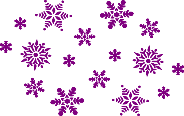 Glove Clipart Purple Snowflake - Purple Snowflake Clipart (600x381), Png Download
