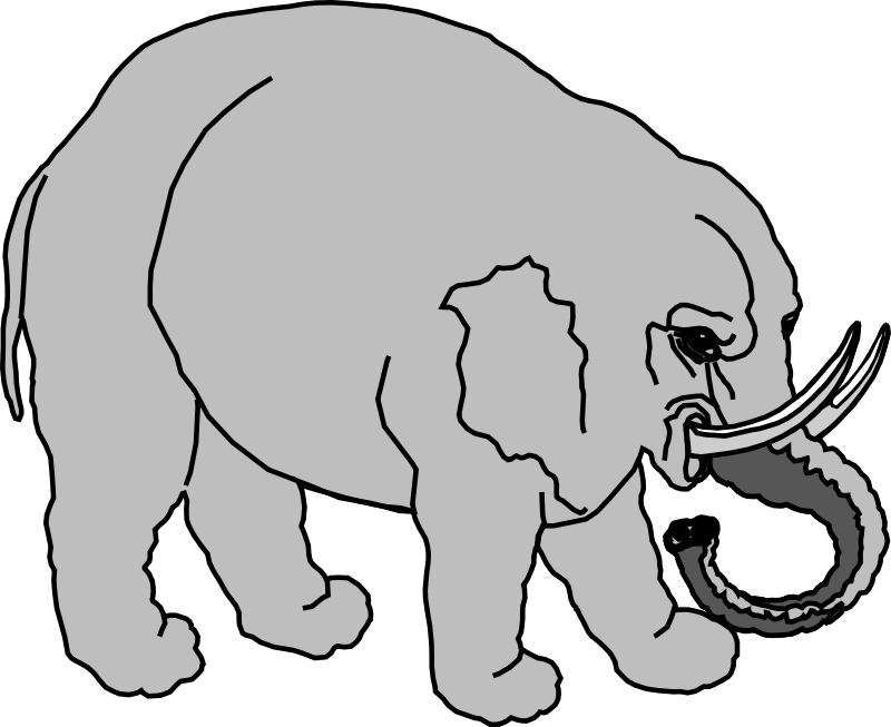 Elephants Line Art Download Black And White Circus - Animasi Gajah Besar (417x340), Png Download