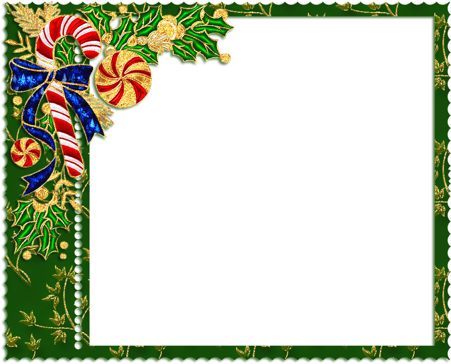 Christmas Page Borders Png - Christmas Candy Cane Borders (900x746), Png Download