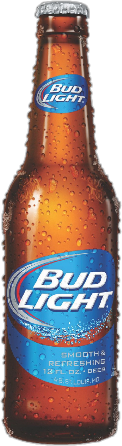Bud Light 6pk/12oz - 12 Oz Bud Light Bottle (250x600), Png Download