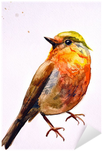 Water Colour Painting Bird Fly (400x400), Png Download