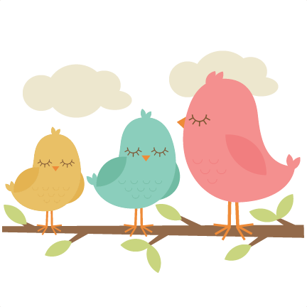 Birds On A Branch Clip Art (432x432), Png Download