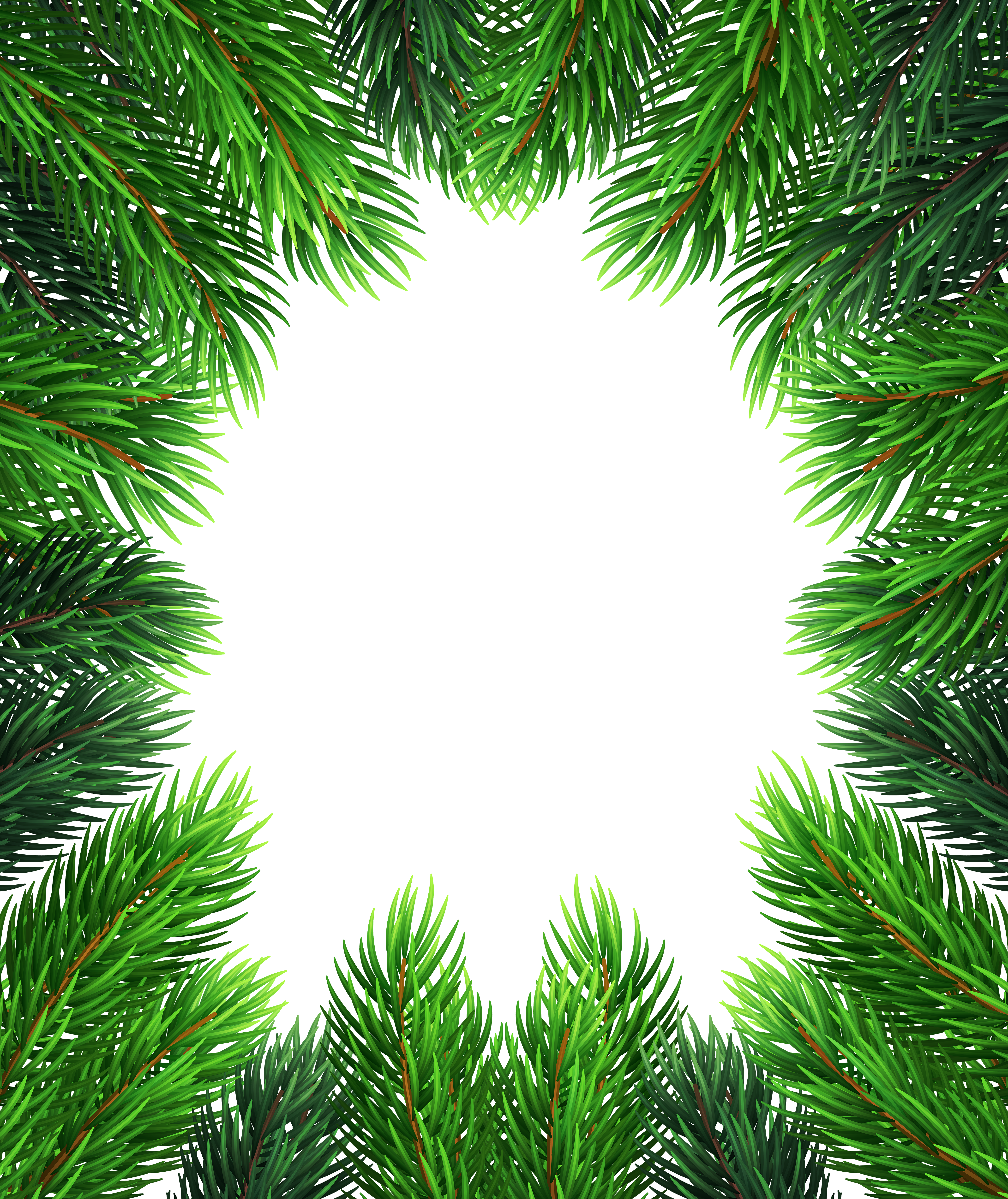 Christmas Frames And Borders Png (4200x5000), Png Download