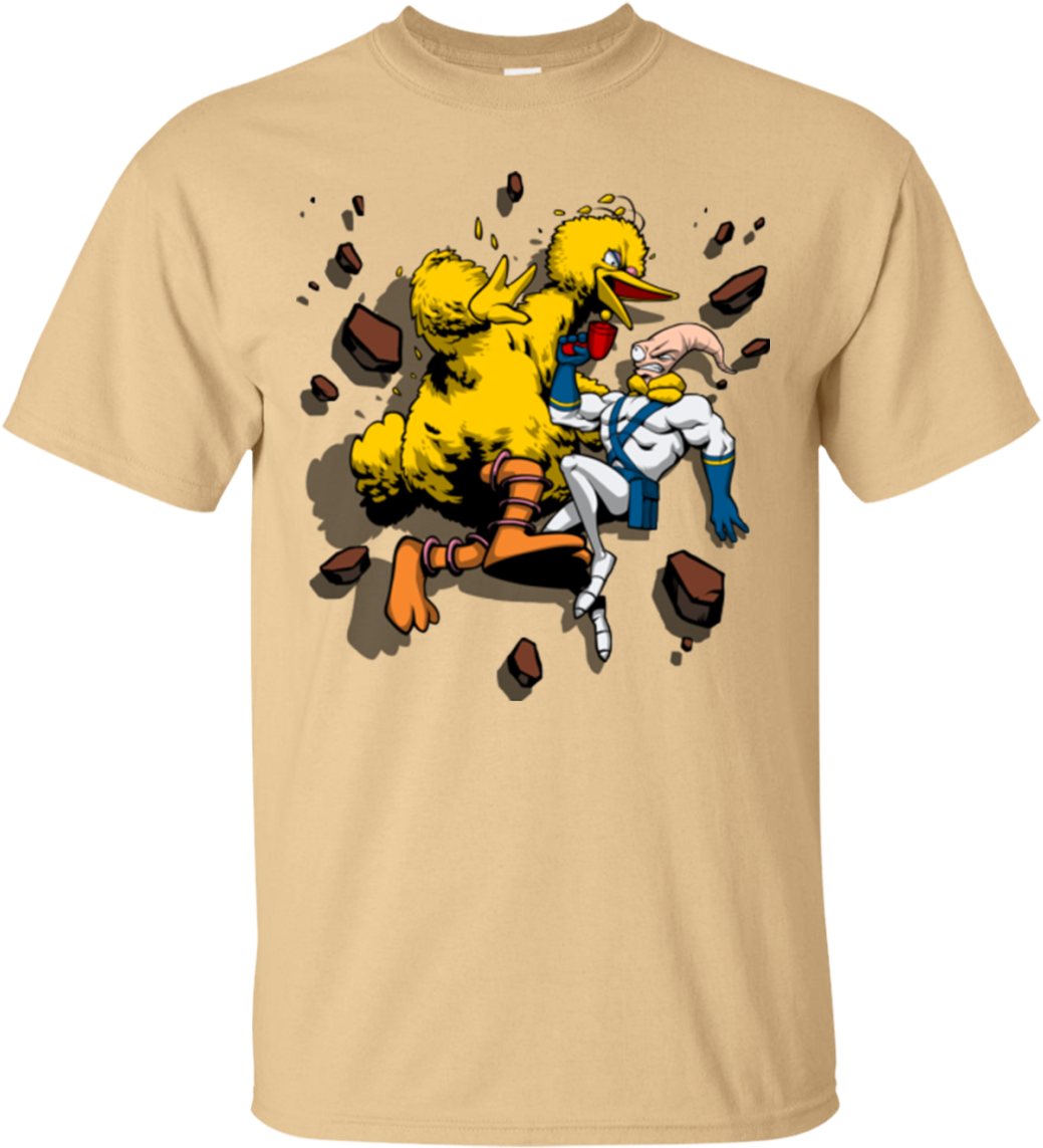 Big Bird And Worm T-shirt - Shirt (1155x1155), Png Download