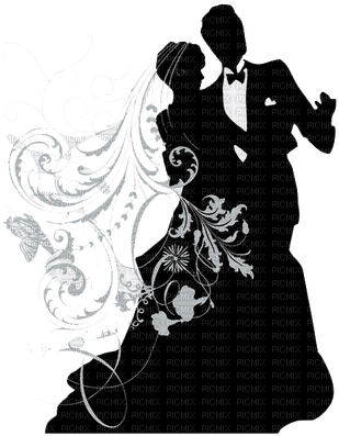 Wedding Couple Bride And Groom Silhouette - Wedding Couple Silhouette Clip Art (400x400), Png Download