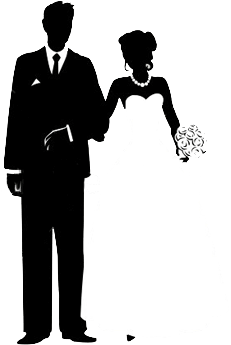 Weddings - Bride And Groom Silhouette (364x365), Png Download