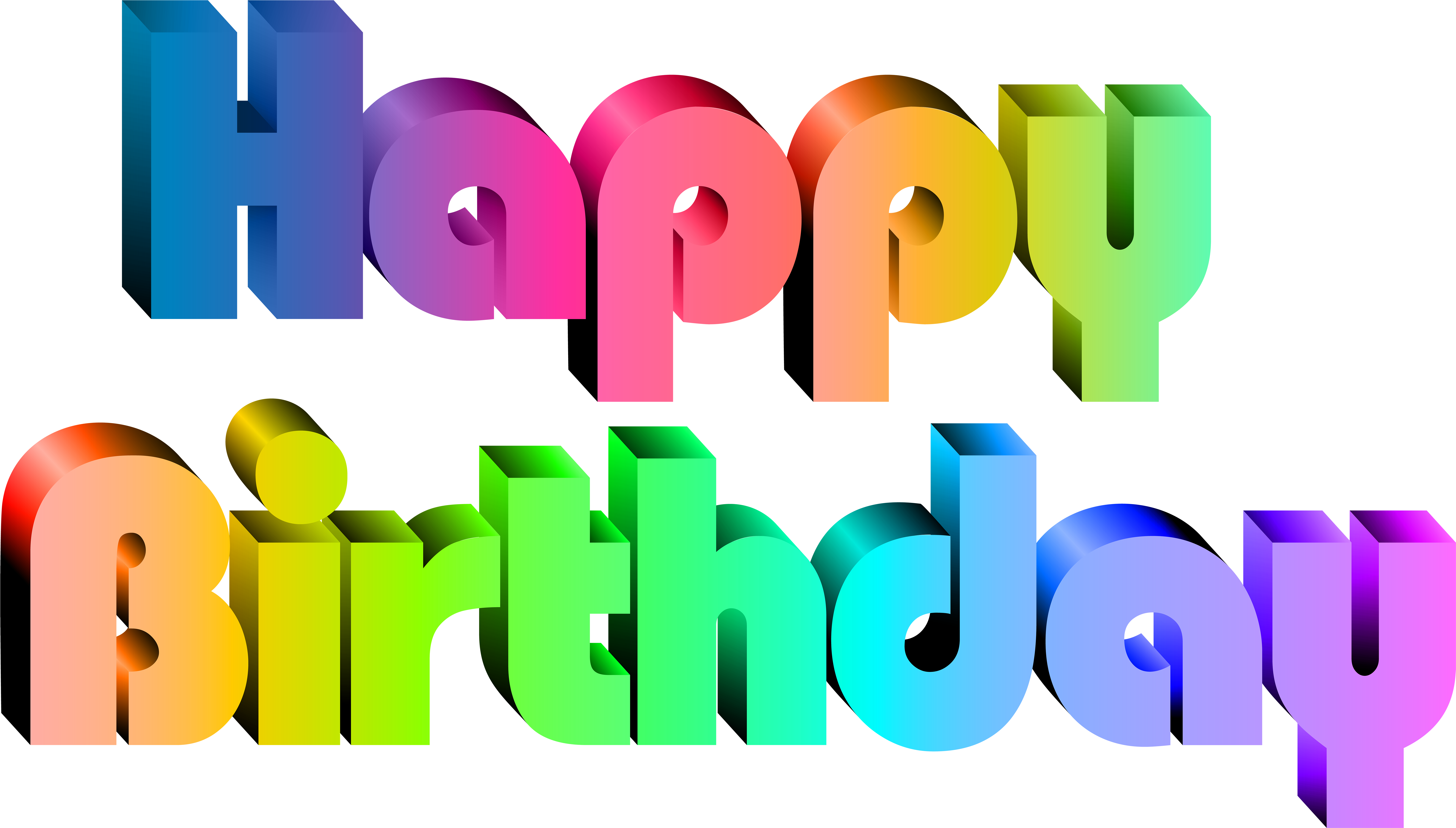 Image Royalty Free Download Birthday Clip Neon (8000x4549), Png Download