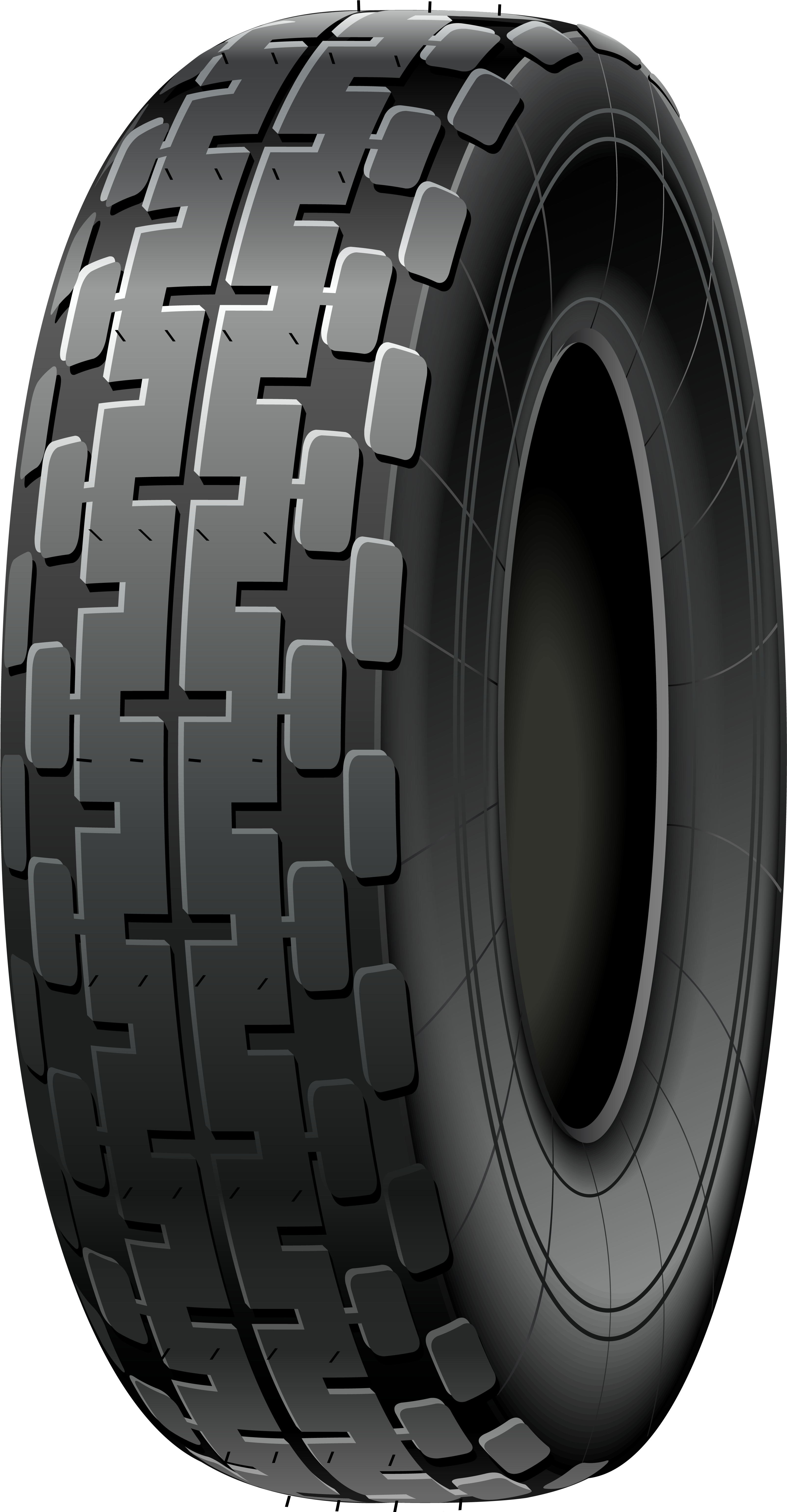 Clipart Of Car Tire Black Png Clip Art Best Web - Tyre Clip Art Black And White (3398x6361), Png Download
