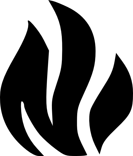 15 Black Flames Png For Free Download On Mbtskoudsalg - Fire Clipart Png Black And White (510x599), Png Download