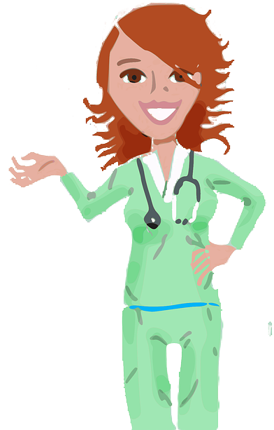 Nurs, Woman, Girl, Health, Hospital, Medical, Nursing - Medical Assistants In Cartoon (398x640), Png Download