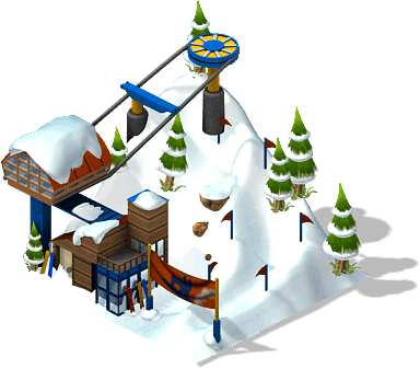 Ski Resort-sw - Ski Slope Png (384x337), Png Download