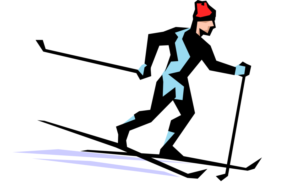 Cross Country Skier On Fresh Snow Image - Skiing (1107x700), Png Download